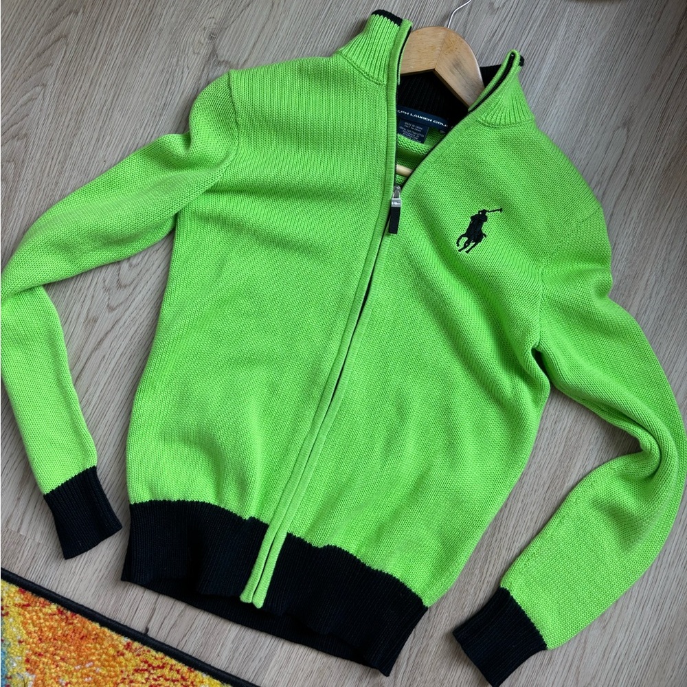 Ralph Lauren knit zip up sweater